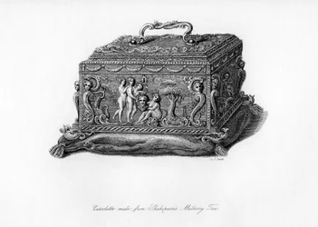 Cassolette scolpita dal legno del gelso di Shakespeare, XVIII secolo, 1840