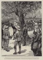 Esecuzione di un ribelle sudanese a Mazamboni, Albert Nyanza