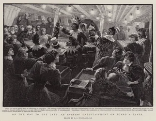 Verso il Capo, un intrattenimento serale a bordo di un transatlantico
