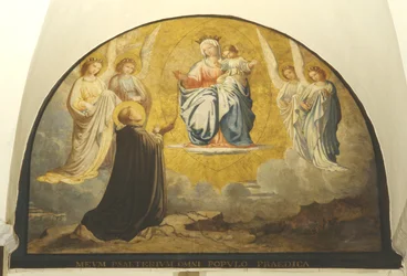 Vergine che consegna il rosario a San Damiano