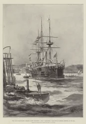 Le manovre navali, operazioni della flotta di riserva, HMS Alexandra, nave ammiraglia dell