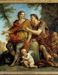 Storia di Telemaco: Telemaco ascolta i consigli di Mentore