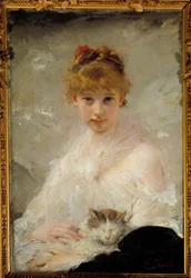 Giovane ragazza con gatto