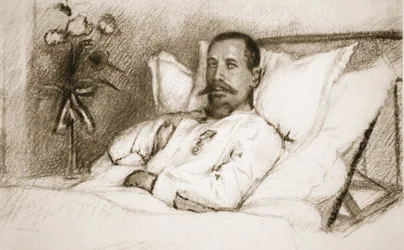 Un comandante il cui ferimento Sir Ian Hamilton ha definito una calamità: il generale Gouraud, in ospedale a Parigi, da «The Illustrated War News», 1915