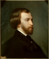 Ritratto di Alfred de Musset (1810-1857) poeta francese nel 1854