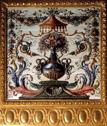 Pannello decorativo della sala da pranzo del castello di Vaux-le-Vicomte