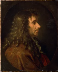 Molière (Ritratto di profilo di Jean-Baptiste Poquelin (1622-1673). Dipinto, circa 1660.
