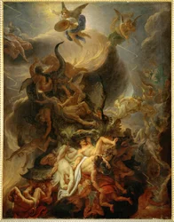 La caduta degli angeli ribelli (dipinto su tela)