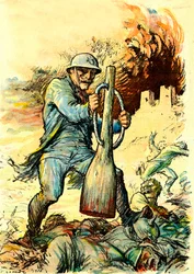 Vignetta del generale Nivelle (1856-1925) in "Le Rire" del 20 gennaio