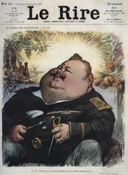 Carlo I Re del Portogallo (1863-1908) - Caricatura di Charles Leandre (1862-1934) in 