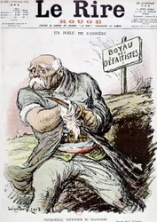 Georges Clemenceau (1841-1929) politico francese, vignetta di Leandre che lo mostra come il pulitore delle trincee, pubblicata sul giornale "Le Rire" il 16 febbraio 1918