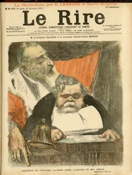 Illustrazione di Charles Léandre (1862-1934) per la copertina di Le Rire