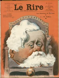 Illustrazione di Charles Leandre (1862-1934) per la copertina di Le Rire, No. 149, 09/12/05 - Presidente della Repubblica, Poltrona (simbolo del potere) - Fallieres Armand (1841-1931)