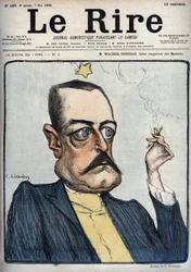 M. Waldeck-Rousseau futuro imperatore dei Moderati - Caricatura di Pierre Waldeck Rousseau (1846-1904) di Charles Leandre (1862-1934) in 