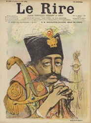 Mozaffer-ed-Din, Scià di Persia, illustrazione per Le Rire