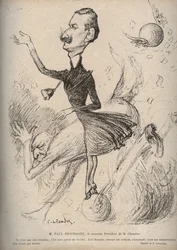 Il signor Paul Deschanel, il nuovo Presidente della Camera - Caricatura di Charles Leandre (1862-1934) in 