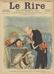 Presidente Felix Faure e Regina Vittoria, illustrazione per Le Rire