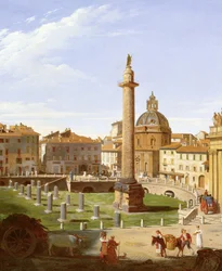 Veduta del Foro di Traiano, Roma, 1821