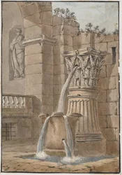 Fontana in un cortile