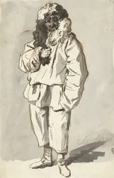 Polichinelle romano in costume di carnevale