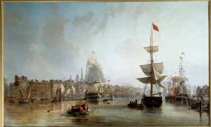 Il porto di Rouen nel 1855