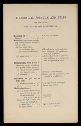 Formule algebriche e regole per l