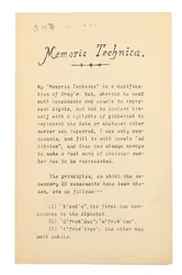 Memoria Technica, Oxford