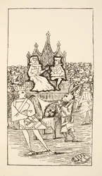 Processo del Fante di Cuori, illustrazione da Le avventure di Alice nel sottosuolo, pub. 1886