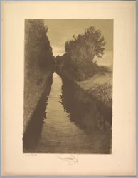Suite de Paysages: Paesaggio, Piatto 1, Remarque, Un Pesce, 1892-1893