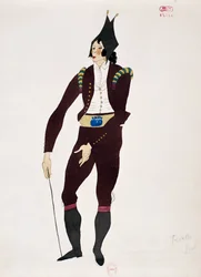 Costume per il personaggio di Fiorello da Il barbiere di Siviglia di Gioacchino Rossini