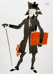 Costume per il personaggio del notaio da Il barbiere di Siviglia di Gioacchino Rossini