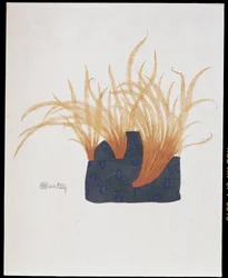 Cappello piumato - "La Mode en 1912" di Marcelle Demay, illustrazione di Charles Martin