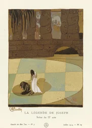 La Leggenda di Giuseppe. Scena del II atto da La Gazette du Bon Ton, pub. 1914