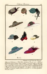 Disegni di cappelli della modista Marcelle Demay