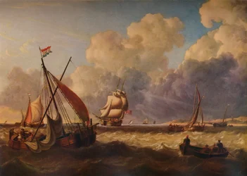 Barche da pesca al largo della costa olandese, 1823