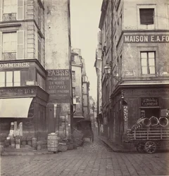Rue Mondétour, dalla rue Rambuteau, anni 1860-70