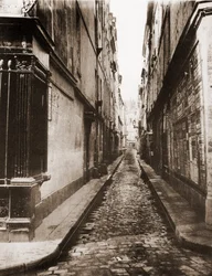 Rue Visconti a Parigi vista dalla rue de Seine. 6° arrondissement