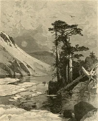 Lago ghiacciato, ai piedi del James