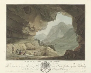 Veduta di un paesaggio dalla Grotta del Drago