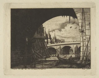 Arco, Pont Notre-Dame, Parigi, da «Acqueforti di Parigi»