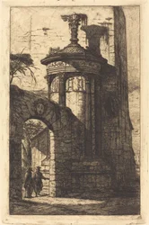 Ingresso del convento dei cappuccini francesi ad Atene