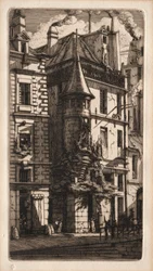 Incisioni di Parigi: Casa con torretta, Weavers Street, 1852