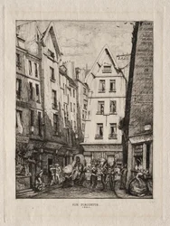 Rue Pirouette, vicino ai mercati, Parigi, 1860