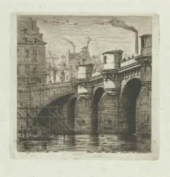 Pont-Neuf sulla Senna a Parigi (Eaux-Fortes sur Paris)