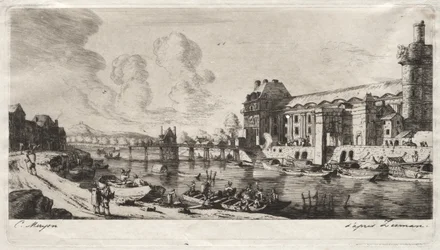 Il Padiglione di Mademoiselle e Parte del Louvre