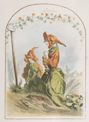 Capucine, da Les Fleurs Animées, 1820-70