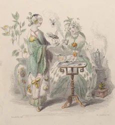 Thé & Café, da Les Fleurs Animées, 1847