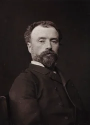 Album Artistique et Biographique, 5me année, Salon 1885; ritratto del pittore francese Hippolyte Dominique Berteaux (1843-1926)