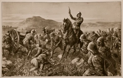 Lord Methuen che raduna le sue forze spezzate a Tweebosch