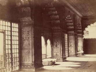 Interno del Trono di Cristallo nel Dewan-i-Khas
